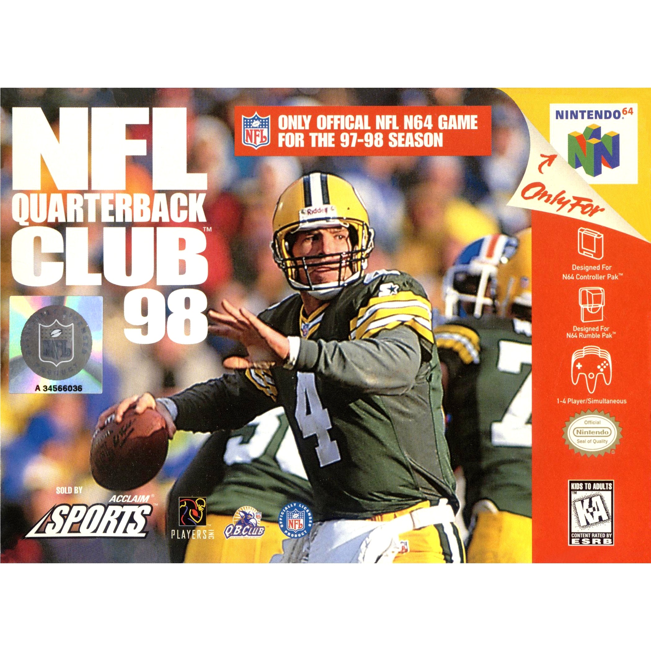 NFL Quarterback Club 98 For N64